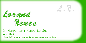lorand nemes business card